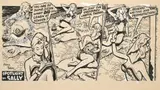 You are so dumb, Dizzie, what did you learn at school? by Arthur Ferrier, ink and bodycolour, sold Nov 2021