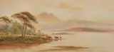 British, Cattle watering on a Highland Loch by Thomas Mortimer, watercolour, offered Nov 2021