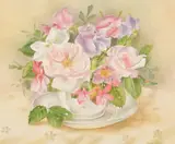 British, a still life of mixed flowers in a cup by Filippa Whitford, watercolour, offered Nov 2021