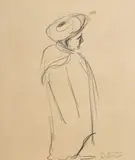 Belgian, A set of 5 sketches of Eastern figures and scenes, mostly signed in pencil, each 8" x 6 by Ben Genaux, pencil, offered Nov 2021