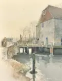 The Mill Race by Pam Masco, watercolour, offered Nov 2021