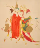 War Workers, Gardeners and Chimney Sweeps by Elyse Ashe Lord, watercolour, sold Nov 2021