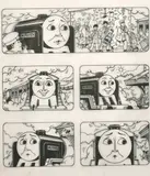 Thomas' No 165 'Read a Rhyme' 1 'Wrong Station by Tim Marwood, drawing, offered Nov 2021