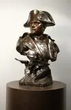 FRENCH A SUPERB LARGE BRONZE BUST OF NAPOLEON, his head looking to his right, the naturalistic base with an eagle by Henri Godet, BRONZE, offered Nov 2021