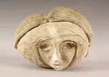 SUMERIAN FACE OF A GIRL - PLASTER - Very rare and and early by Jawad Saleem, photograph, offered Nov 2021
