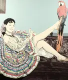 Armida and her Parrot by Colin McMaster, acrylic on canvas, offered Oct 2021