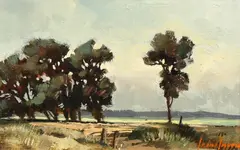 Trees at Hillcrest by John Smith, oil, sold Oct 2021