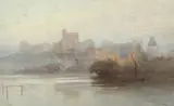 Evening Windsor Castle from the Thames' and St by Howard Gull Stormont, watercolour, sold Oct 2021