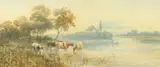The Thames near Cookham by Harold Lawes, watercolour, offered Oct 2021