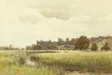 British, A view of Windsor Castle from the fields by Cyrill Ward, watercolour, sold Oct 2021