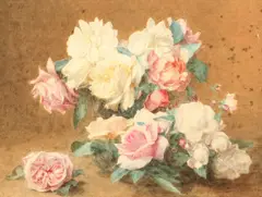 Still life of roses by Victoria Dubourg, watercolour, sold Oct 2021
