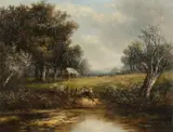 A Kentish Pastoral by Joseph Thors, oil on canvas, sold Aug 2021