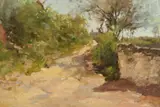 An Impressionist woodland landscape by Lucien Margottet, oil on canvas, sold Aug 2021