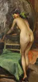 A nude of a lady facing a mirror by Durando Togo Richards, oil on canvas, sold Aug 2021