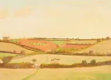 A country landscape by Robert Morson Hughes, oil on board, sold Aug 2021