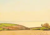 A country landscape by Robert Morson Hughes, oil on board, sold Aug 2021