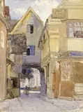 Gateway, Evesham Signed, also titled and dated Aug 19/59 possibly later Watercolour over pencil 30 x 22.5cm;12 x 9in Provenance: Gerald M by William Callow, Watercolour over pencil, sold Mar 2015