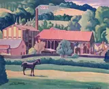 Untitled by Ethelbert White, Watercolour on buff paper, sold Mar 2015