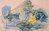 The Island of the Head and the Heart Exhibition or artist’ by Dorothea Warren Newton, Watercolour, sold Mar 2015