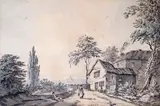 View of St by Frederick Wilton Litchfield Stockdale, Pen and ink with wash, sold Mar 2015