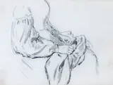 Studies of a woman’s hands at work A pair, both pencil Each 12 x 16.5cm; 4¾ x 6½in Provenance: Abbott & Holder by Myles Birket Foster, pencil, offered Mar 2015