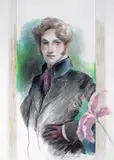 It took me a full half hour to dress by Adrian George, drawing, offered Mar 2015