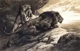 The Alarm With blind stamp Etching, published by Frost & Reed, 1918 50 x 75.5cm; 19¾ x 29¾in (plate size) ++Good condition by Herbert Dicksee, Etching, published by Frost & Reed, sold Mar 2015