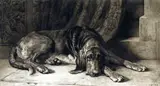 The Sentinel Signed in pencil Etching, published by Frost & Reed, 1913 34 x 62.5cm; 13¼ x 24½in (image size) ++Slight rippling, otherwise good condition by Herbert Dicksee, Etching, published by Frost & Reed, sold Mar 2015