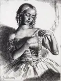 Xénia; Study for a decoration; Chiquita; Nadejda Four, all signed All etchings, unframed 20 x 15cm; 8 x 6in and smaller (4) by Gerald Brockhurst, print (other), sold Mar 2015