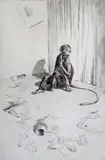 Between the acts Signed and titled Etching, unframed 44 x 28cm; 17¼ x 11in (paper size) ++small tear to outer margin lower right corner, image good by Leonard Robert Brightwell, Etching, unframed, offered Mar 2015