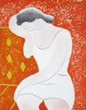 Nude in an abstract landscape Signed by Juan Navarro Ramón, Lithograph, offered Mar 2015