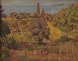 Field Near Sandwich by Joseph Sevier, oil on board, sold Feb 2015
