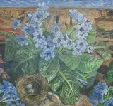 Desert Canyon Plant, 1996 oil on canvas, painted frame signed and dated on a leaf, paper exhibition label to reverse 71 x 68cm by Joseph Sevier, oil on canvas, sold Feb 2015