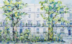 Wellington Square - King's Road by Michael Warren, oil on board, sold Feb 2015