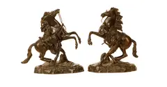 pair of 19th century bronze models of the Marley Horses by Guillaume Coustou the Elder, bronze, sold Feb 2012