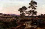 River landscape at sunset by Josiah Clinton Jones, offered Sep 2012