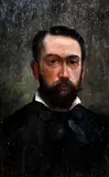 Self portrait of the artist by Albert-Tibule Furcy De Lavault, indistinctly signed 'Furcy de Lavault' (upper left) oil on panel, sold Sep 2012