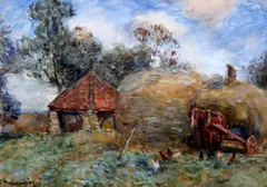 Making a haystack by John Atkinson, sold Sep 2012