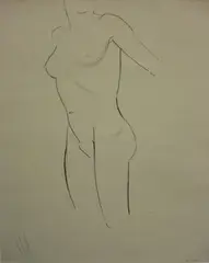 Female nude study by Eric Gill, sold Jun 2012