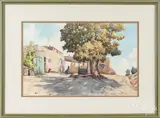 western landscape by Arthur Hall, watercolor, sold Aug 2018