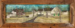 of Lapps Amish Farmstead by Dolores Hackenberger, oil on canvas, sold Aug 2018