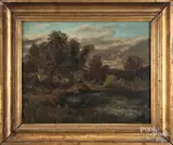 landscape by George W. Whitaker, oil on board, sold Jun 2018