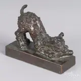 terrier dog with bone by Edith Barretto Stevens Parsons, bronze, sold Jun 2018