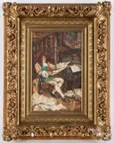 interior with a gentleman studying by Arthur McCormick, watercolor, sold Jun 2018