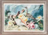 aquatic still life by Pearl Van Sciver, oil on canvas, sold Jun 2018