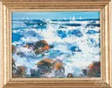 titled Far Over the Summer Sea by Barbara Crowther Chadwick, oil on canvas, sold Jun 2018