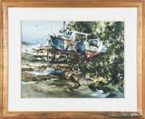 titled Drydock Nest by Barbara Crowther Chadwick, watercolor, sold Jun 2018