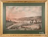 landscape by Ernst Zimmerman, watercolor and gouache, sold Jun 2018