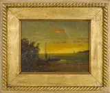 sunset coastal scene by George Phinney, oil on canvas, offered Apr 2018