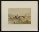 fox hunting scenes by Henry Alken, watercolor, offered Apr 2018